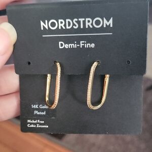 Nordstrom Demi-Fine‎ Gold Plated Hoop Earrings